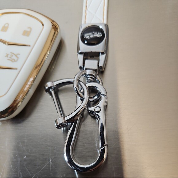 For Cadillac Key Fob Cover with Keychain TPU Protector Suitable for Cadillac - Picture 3 of 8